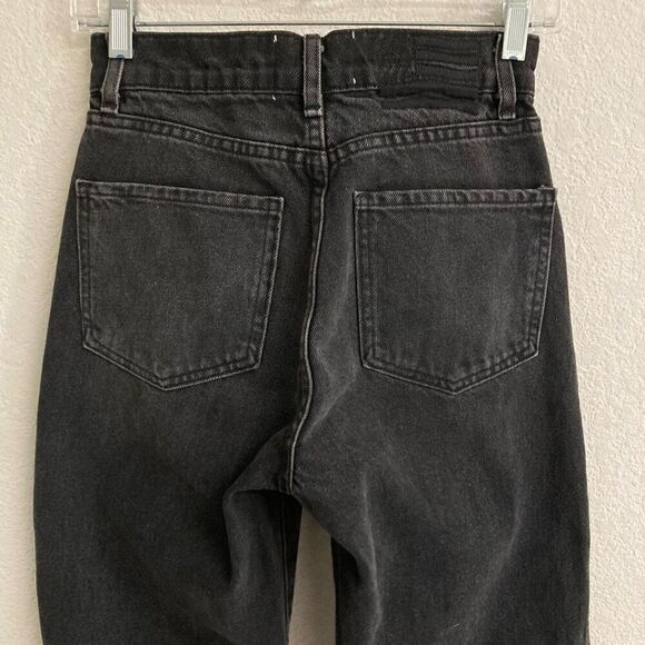 Revice Y2K Baby Joey black wash jeans womens 25 twisted crossover straight leg - Picture 4 of 8